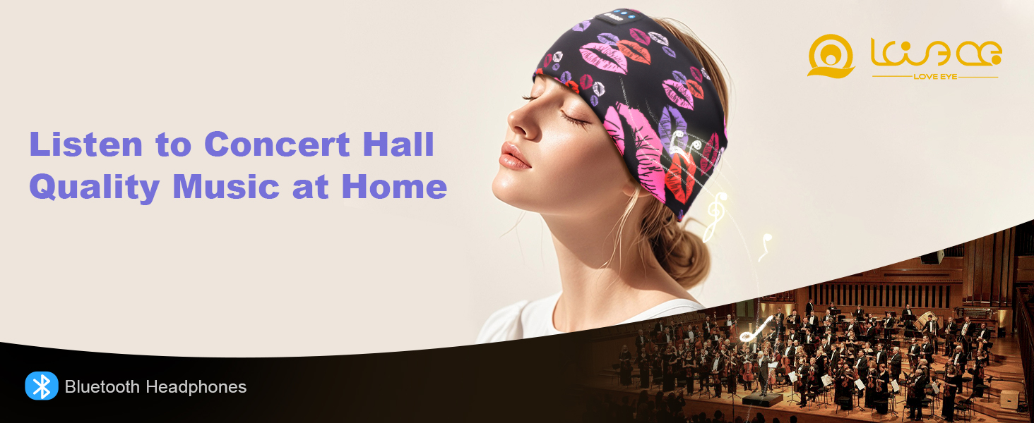 LOVE EYE Bluetooth Headband Headphones