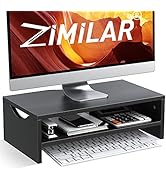 Zimilar Monitor Stand, 2-Tier Laptop Computer Monitor Stand Riser for PC, iMac, Desktop Wooden Sc...