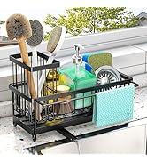 VILCEN Sponge Holder for Kitchen Sink - Sink Caddy with Self Drain Tray, Stainless Steel Kitchen ...