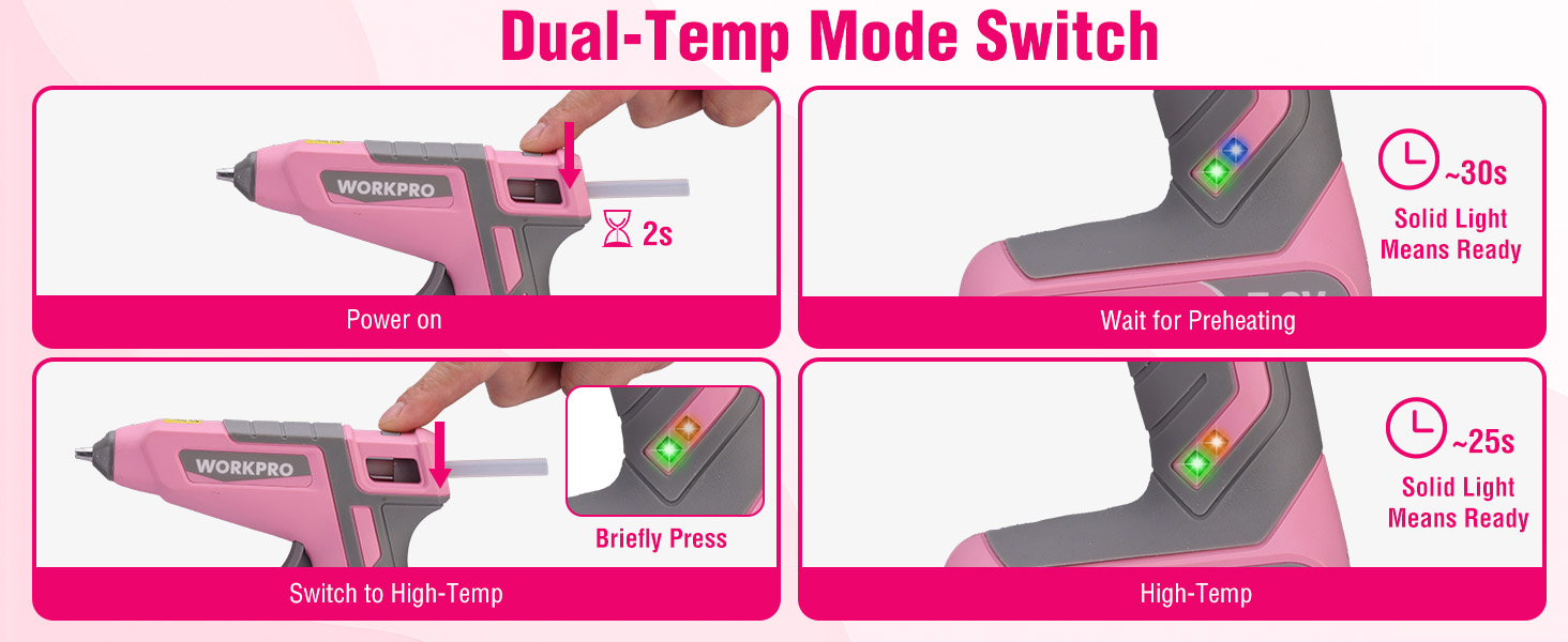 dual temp hot glue gun