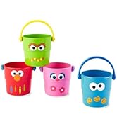 Skip Hop x Sesame Street Baby Bath Toy, Stack &amp; Pour Bath Buckets