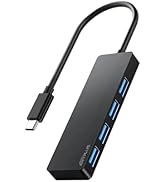 ANYPLUS USB C Hub, 4 Ports USB 3.0 Hub Splitter with 5Gbps Data Transfer, USB C Splitter for Type...