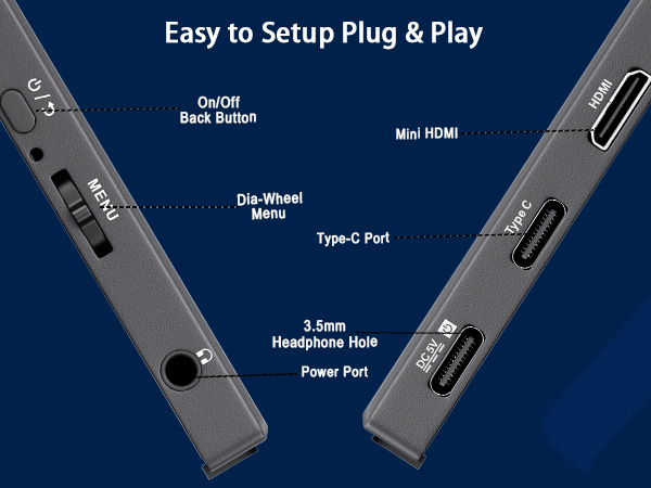 Portable Screen Monitor 15.6
