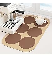 Hargiis Coffee Machine Mat Absorbent Dish Drying Mat for Kitchen Counter Hide Stain, Coffee Bar A...