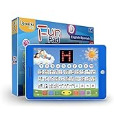 Boxiki kids Spanish-English Learning Bilingual Tablet Educational Toy with LED Screen Display. Le...