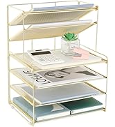 OPNICE Desk Organizer, 6-Tier Letter Tray Paper Organizer, Desktop File Organizer, Office Desk Ac...