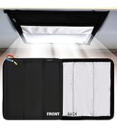 RVINGPRO Magnetic RV Window Shade 16"x16", Double-Side Foldable RV Vent Blackout Shade, Reflectiv...