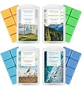 SCENTORINI Wax Melts Wax Cubes, Soy Wax Cubes for Wax Warmer, Ocean Breeze, Fresh Linen, Bohemia ...
