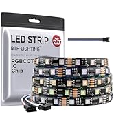 BTF-LIGHTING WS2805 IC RGBCCT Addressable Dual Data LED Strip 5050SMD 16.4FT 60LED/m 20Pixel/m 5 ...