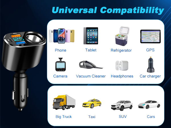  Car Cigarette Lighter Adapter