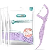 LIAMOSS Twin Line Dental Floss Picks,Shred-Resistant Flossers,Double Line Double Clean,LIAMOSS Pe...