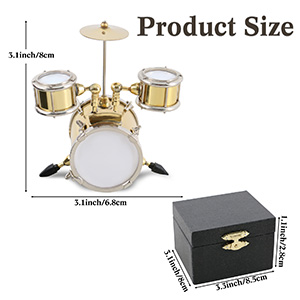 mini drum model musical instrument ornament drummer musical gift dollhouse home decoration