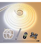 GOMING CCT COB LED Strip 24V 65.6ft/20M(2pcs X 32.8ft) 2700K-6500K Tunable White with 24V 200W Po...