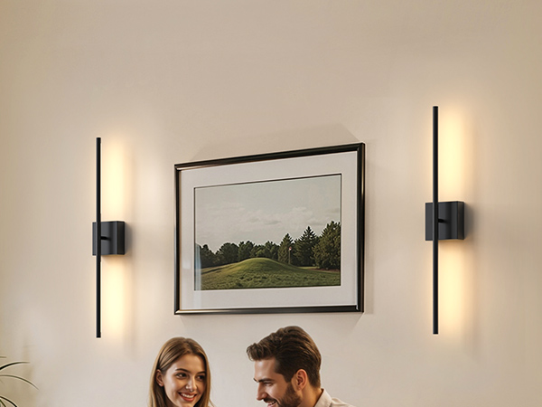 Black battery wall sconces