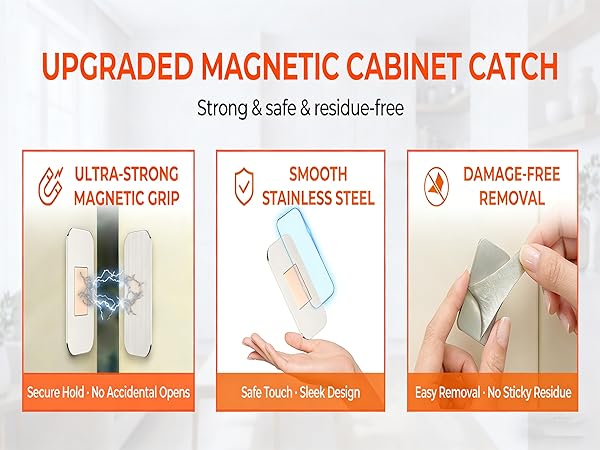 no drill magnetic cabinet locks