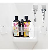 ENONCI RV Accessories for Inside, Camper Must Haves,2 Pack Shower Corner Storage Bar with 2 Razor...