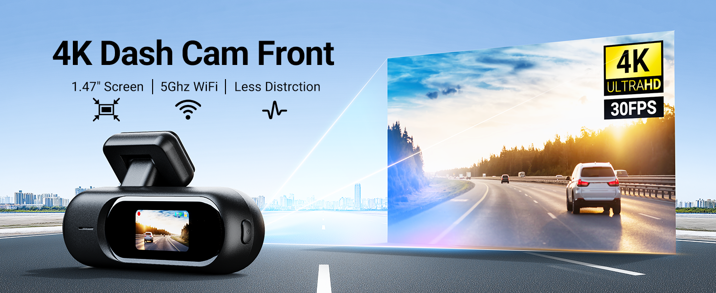 4K dash cam front
