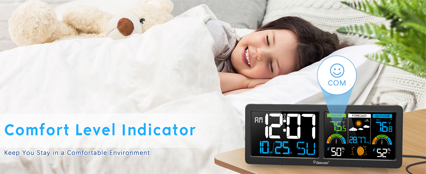 digital weather station clock