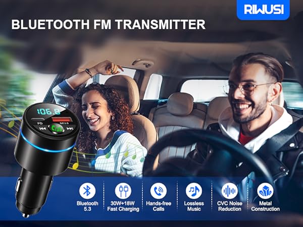 BLUETOOTH FM TRANSMITTER-Lever up your driving experience