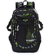 RBYGPL Boys Backpack Elementary Bookbag Waterproof Junior High School Bag Lightweight (Green)