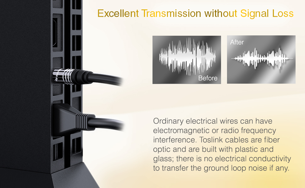 BlueRigger toslink fiber optic audio cable for soundbar short toslink cable 6m 10m toslink cable 15m