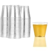 Hanna K. Signature 100 Disposable Shot Glasses 1oz Clear Premium Hard Plastic Shot Cups, Ideal fo...