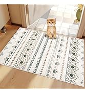 Area Rug 2x3 Entryway Rug, Washable Geometric Boho Area Rug, Non-Slip Non-Shedding Soft Low-Pile ...