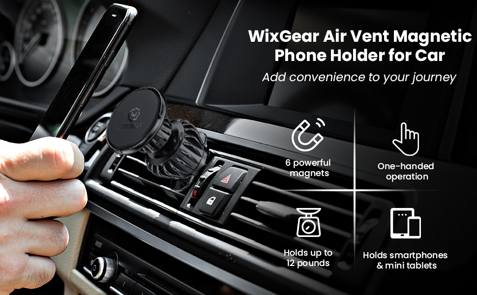 Wixgear air vent magnetic phone holder is perfect for your car.