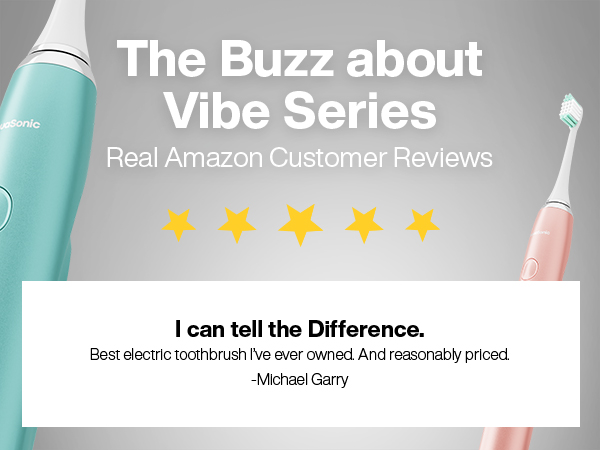 AquaSonic Vibe Series Electric Toothbrush with different cleaning modes, safe for sensitive teeth