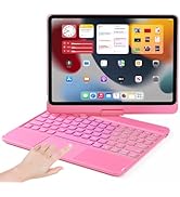 LENRICH Keyboard case for iPad 11th A16 2025&amp;10th Generation 10.9 inch 2022, Multi Touchpad 360 S...