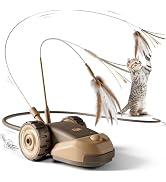 CYROS 3-in-1 Interactive Cat Toy - 2-Speed Automatic Moving Mouse Cat Toys Self Play with 2pcs Ha...