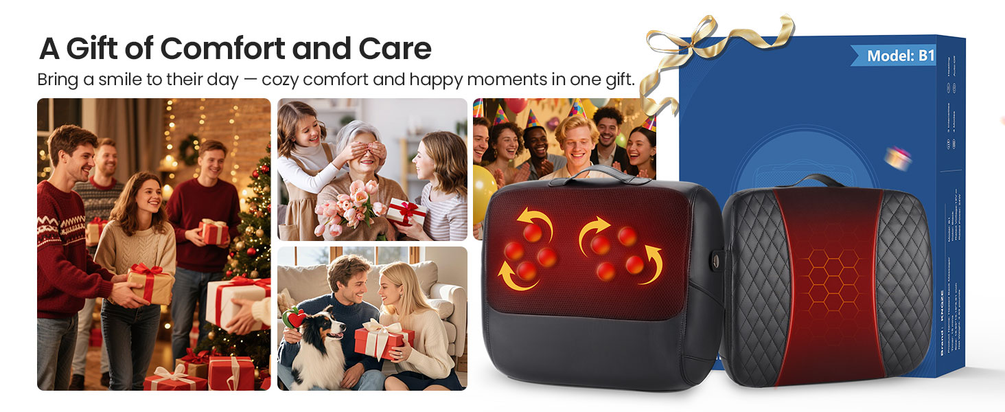 neck and back massager with heat gifts