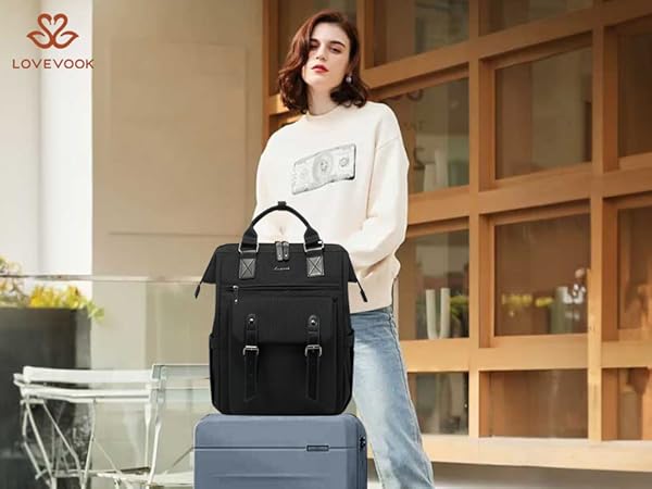 1930 Laptop Backpack for Women Work Travel Backpack Purse Teacher Nurse Bag College Daypack