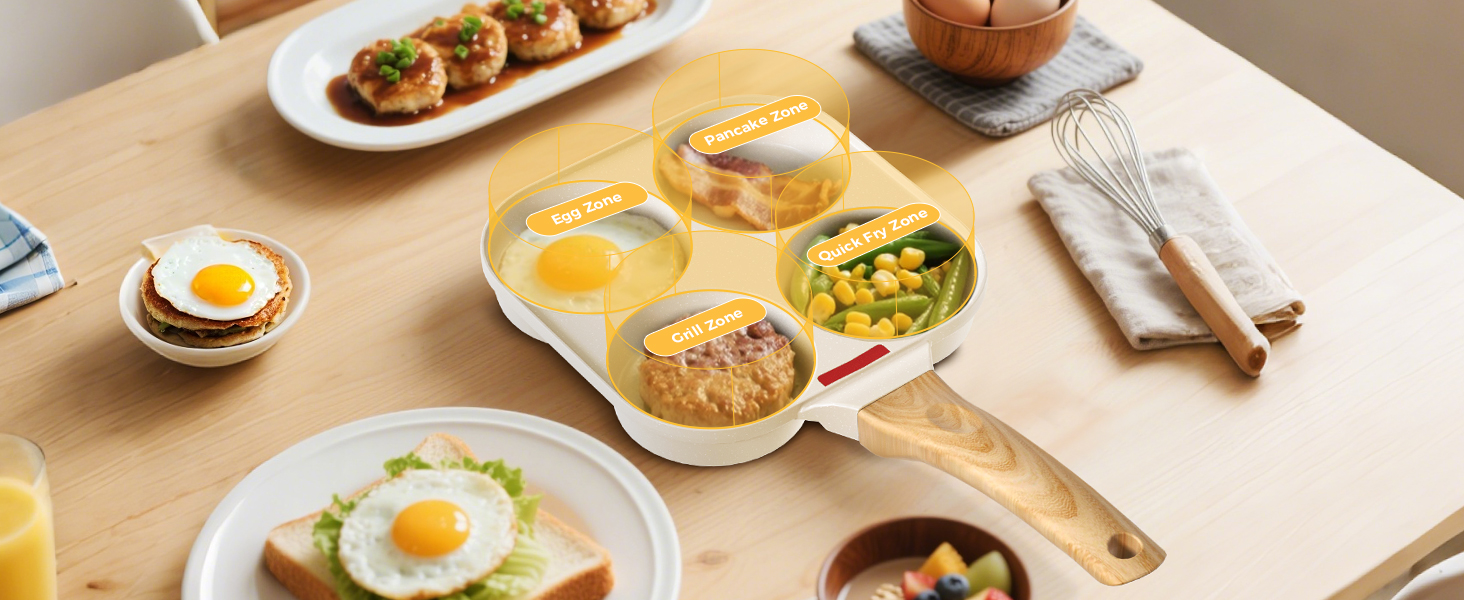4 Hole Egg Frying Pan For Breakfast