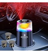 Smart Car Air Freshener with RGB Ambient Light &amp; Starry Ceiling, Car Diffuser with Smart Spray Mo...
