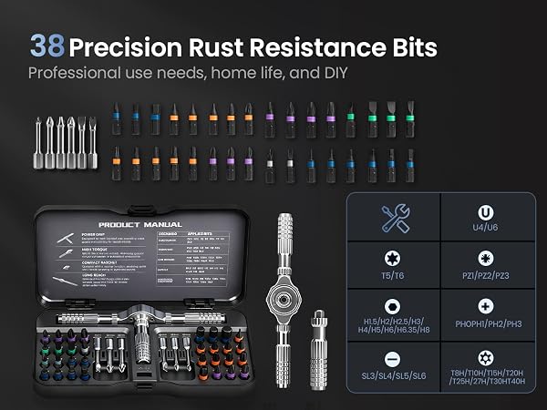VMAN ratchet screwdriver set