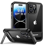 Lanhiem iPhone 14 Pro Case with Kickstand, IP68 Waterproof Dustproof Case Built-in Screen Protect...