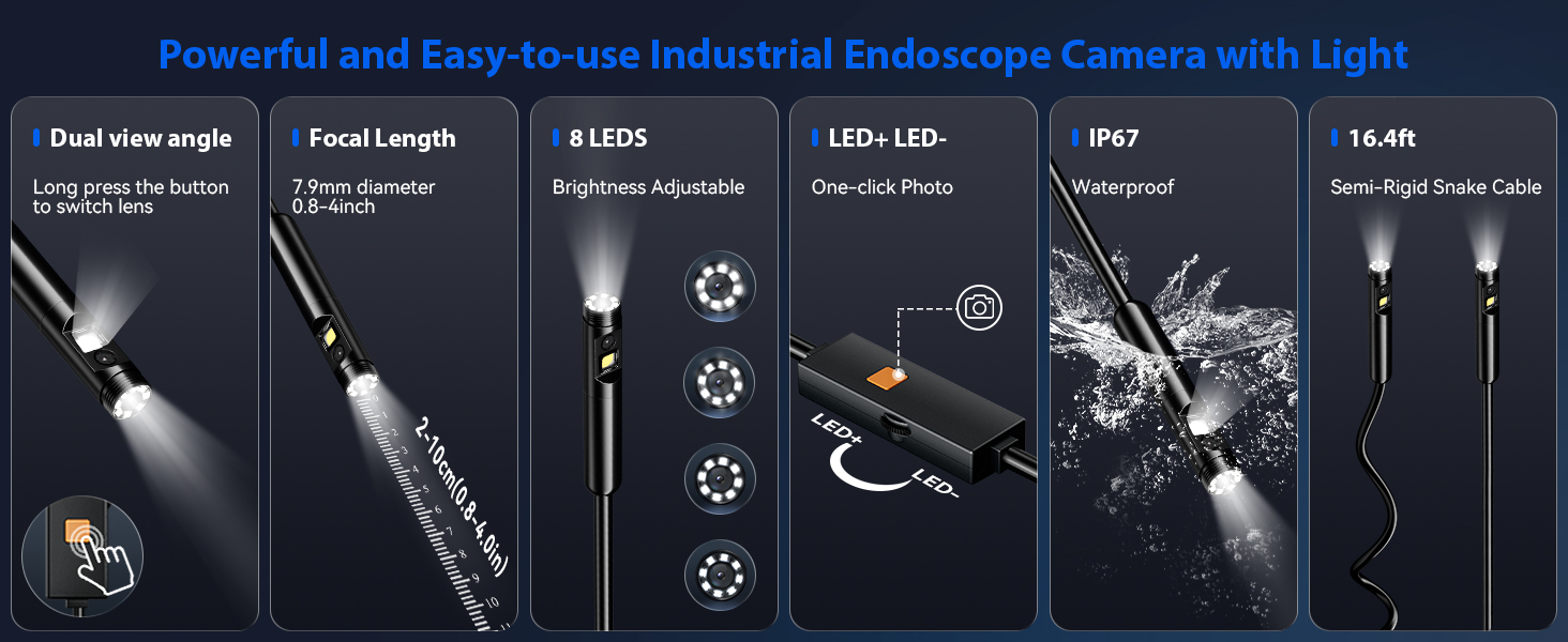 Endoscope Camera with Light
