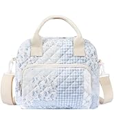 WOBAGMEN Quilted Lunch Box for Women, Insulated Lunch Bag for Adult,Cute Lunch Tote Bags for Work...