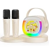HWWR Karaoke Machine for Kids, Mini Bluetooth Speaker with Microphone for Kids Adults Home Partie...