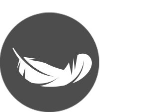 feather icon for lightweight and comfortable