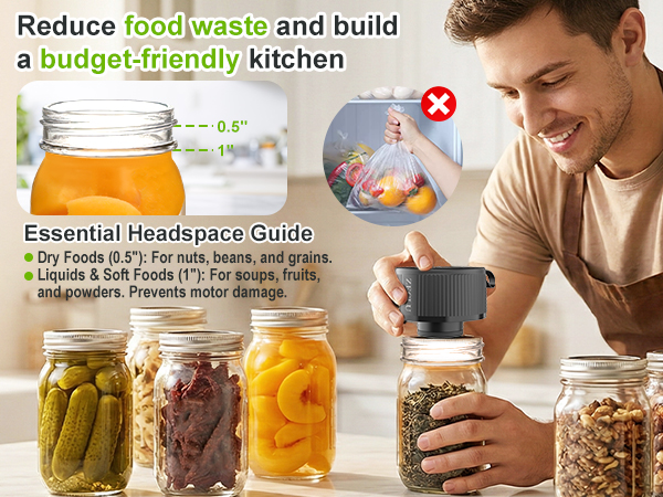 Electric Mason Jar Vacuum Sealer Kit