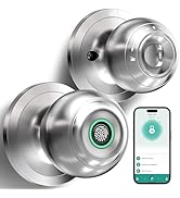 Fingerprint Door Lock, Smart Fingerprint Door Knob with Lock, Biometric Door Lock with App Contro...