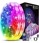 Keepsmile 100ft Led Strip Lights (2 Rolls of 50ft) Bluetooth Smart App Music Sync RGB 5050 Color ...
