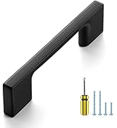 Ravinte Wide Foot Cabinet Pulls 3 Inch Black Cabinet Handles 10 Pack Kitchen Hardware for Cabinet...