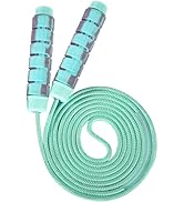 Jump Rope for Women &amp; Men Adjustable Length Cotton Skipping Rope for Adults &amp; Kids Workout Equipm...