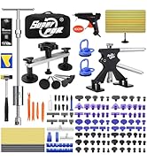 Super PDR Car Dent Puller Kit, 169PCS Paintless Dent Removal Kit, Hail Dent Repair Kit Can Remova...