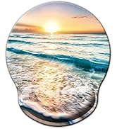 Mouse Pad with Wrist Support, Ergonomic Mouse Pad with Memory Foam Wrist Rest Cushion, Non-Slip R...