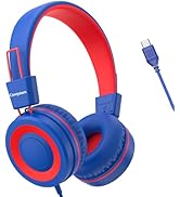 Cowyawn USB Type C Kids Headphones for School, Wired Toddler Headphones, 94dB Volume Limited, HD ...