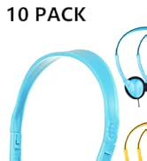 CNSZSLZ Classroom Headphones Bulk 10 Pack for Students, Wired School Headphones with 3.5mm Jack f...